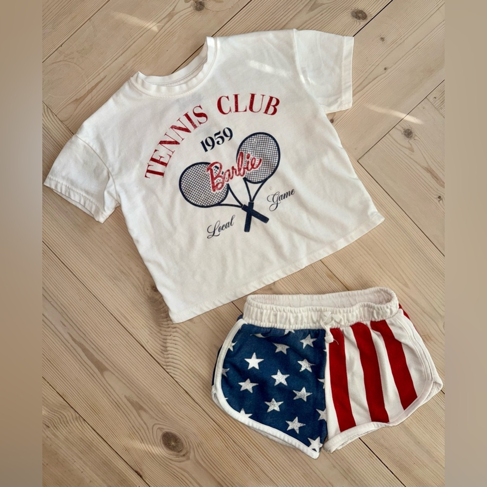 Barbie White and Red Kids Matching Set